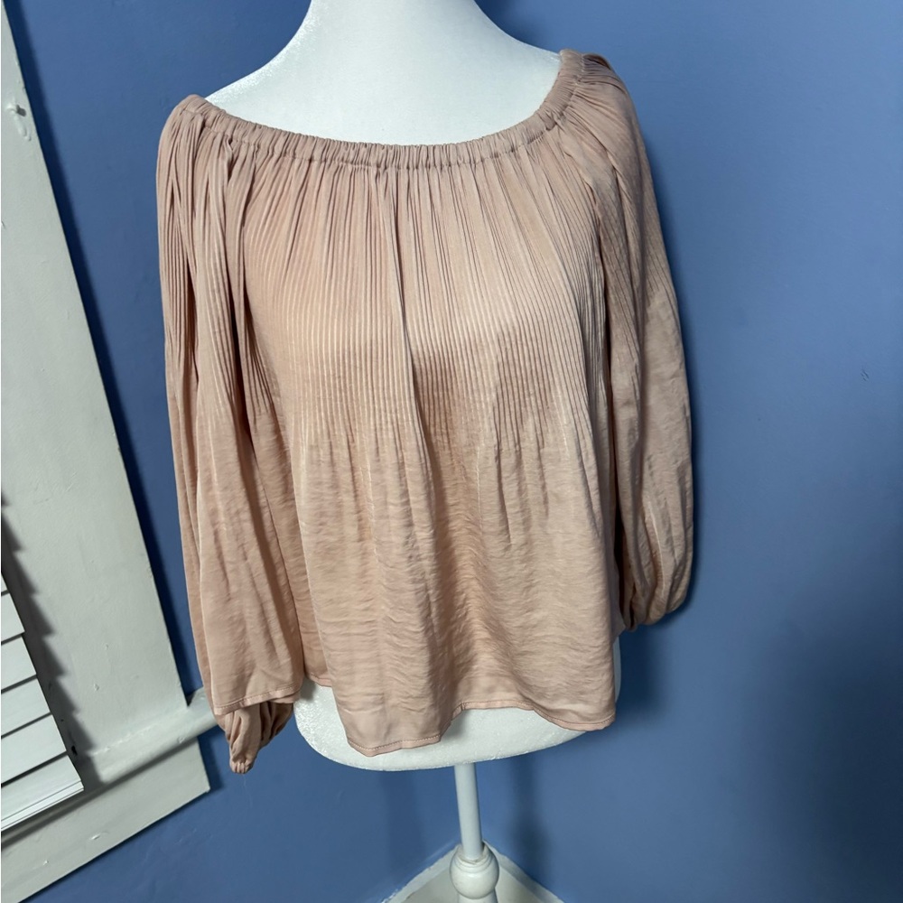 Express Blush Off-Shoulder Blouse